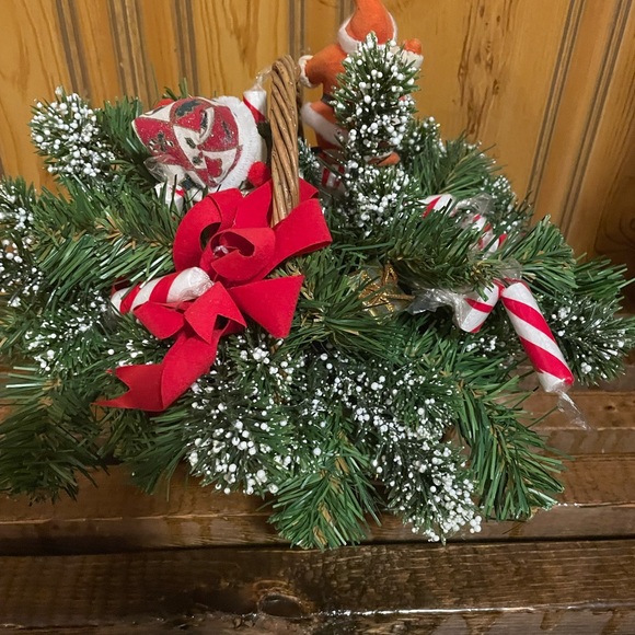 Vintage Holiday Vintage Christmas Centerpiece Basket Poshmark